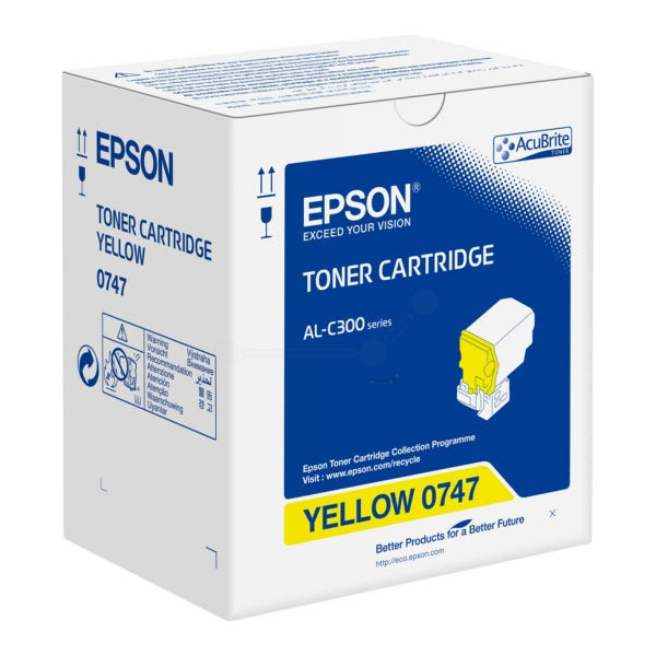 Original Epson C13S050747 / 0747 Toner-Kit gelb, 8.800 Seiten