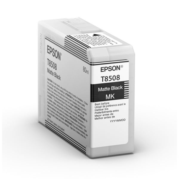 Original Epson C13T85080N / T8508 Tintenpatrone schwarz matt, Inhalt 80 ml