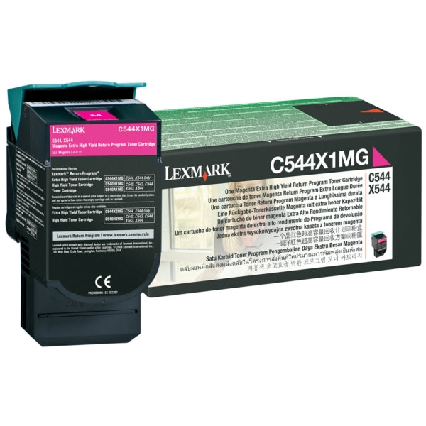 Original Lexmark C544X1MG Toner magenta extra High-Capacity return program, 4.000 Seiten