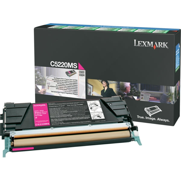 Original Lexmark C5220MS Toner-Kit magenta return program, 3.000 Seiten