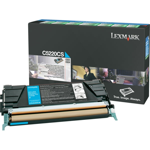 Original Lexmark C5220CS Toner-Kit cyan return program, 3.000 Seiten