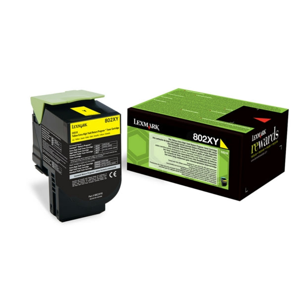 Original Lexmark 80C2XYE / 802XY Toner-Kit gelb return program Projekt, 4.000 Seiten