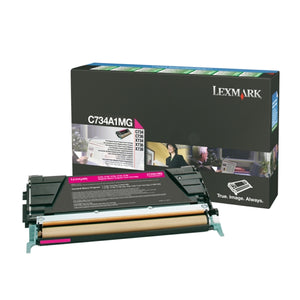 Original Lexmark C734A1MG Toner magenta return program · 6.000 Seiten