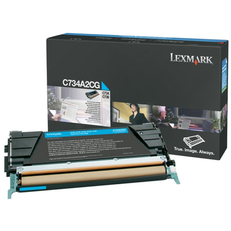 Original Lexmark C734A1CG Toner-Kit cyan return program, 6.000 Seiten