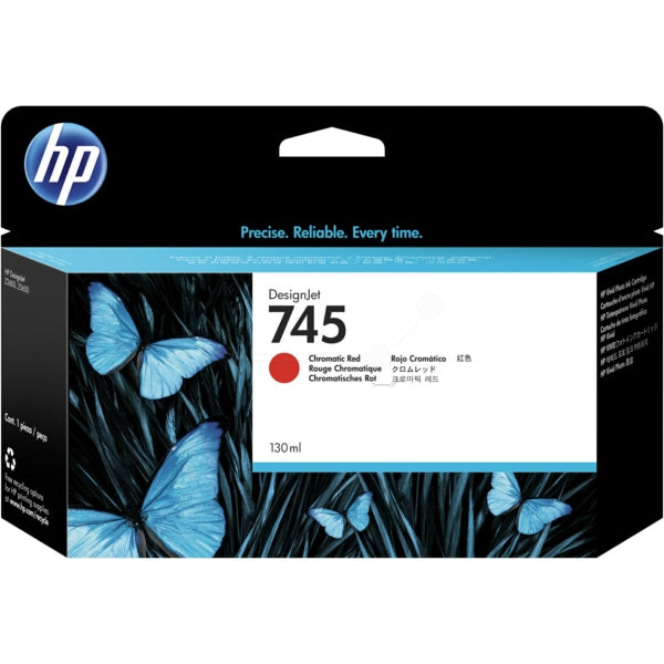 Original HP F9K00A / 745 Tintenpatrone rot chromatic, Inhalt 130 ml