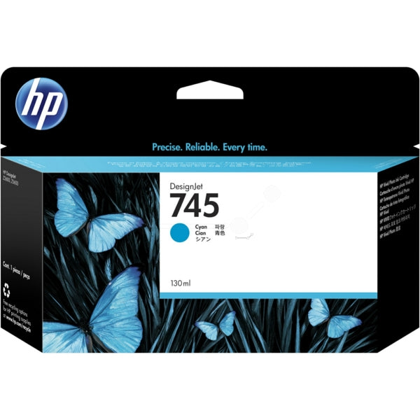 Original HP F9J97A / 745 Tintenpatrone cyan, Inhalt 130 ml