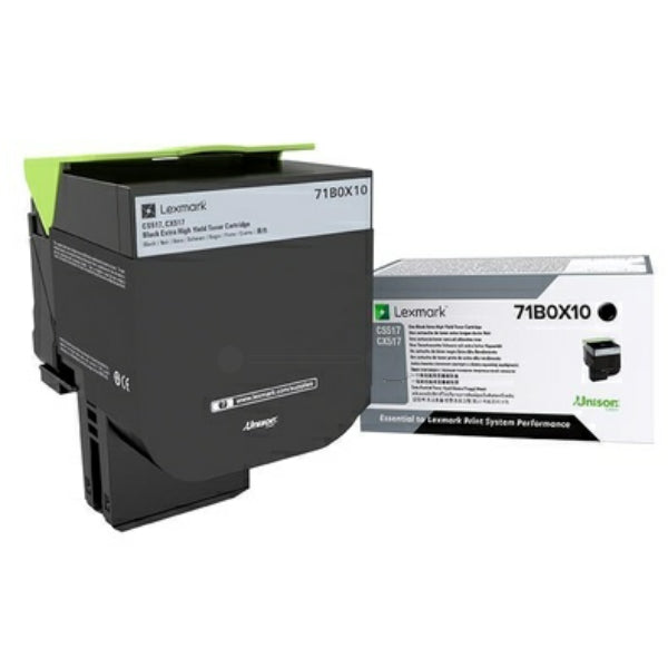 Original Lexmark 71B0X10 Toner-Kit schwarz extra High-Capacity, 8.000 Seiten