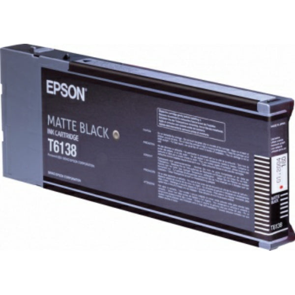 Original Epson C13T613800 / T6138 Tintenpatrone schwarz matt, Inhalt 110 ml