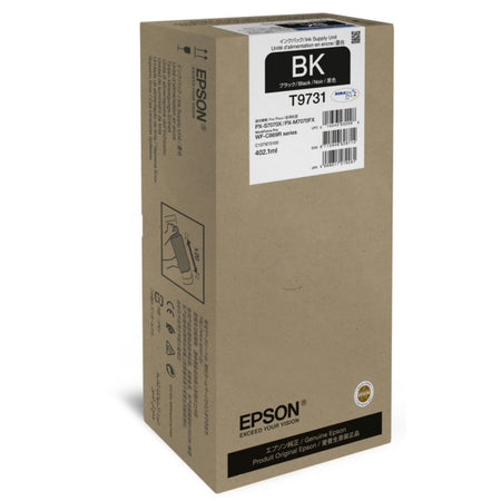 Original Epson C13T97310N / T9731 Tintenpatrone schwarz, 22.500 Seiten, Inhalt 402,1 ml