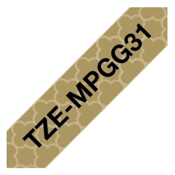 Original Brother TZ-EMPGG31 DirectLabel schwarz auf gold Laminat 12mm x 4m