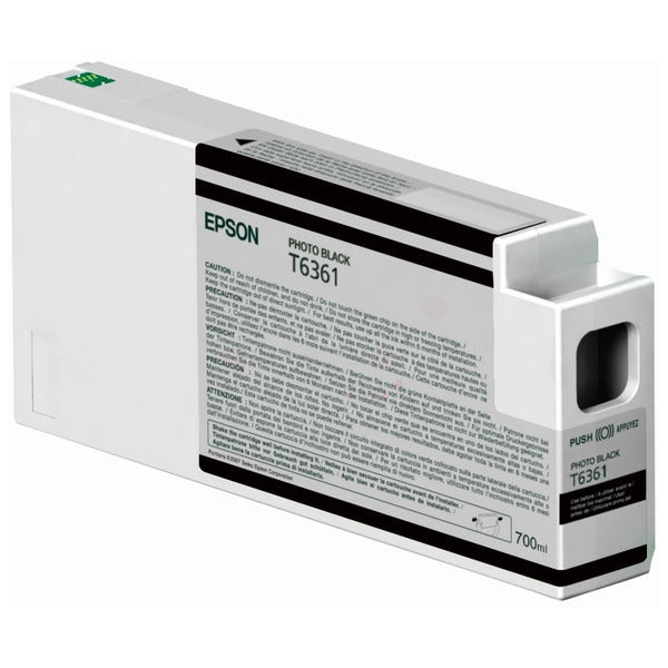 Original Epson C13T636100 / T6361 Tintenpatrone schwarz foto, Inhalt 700 ml