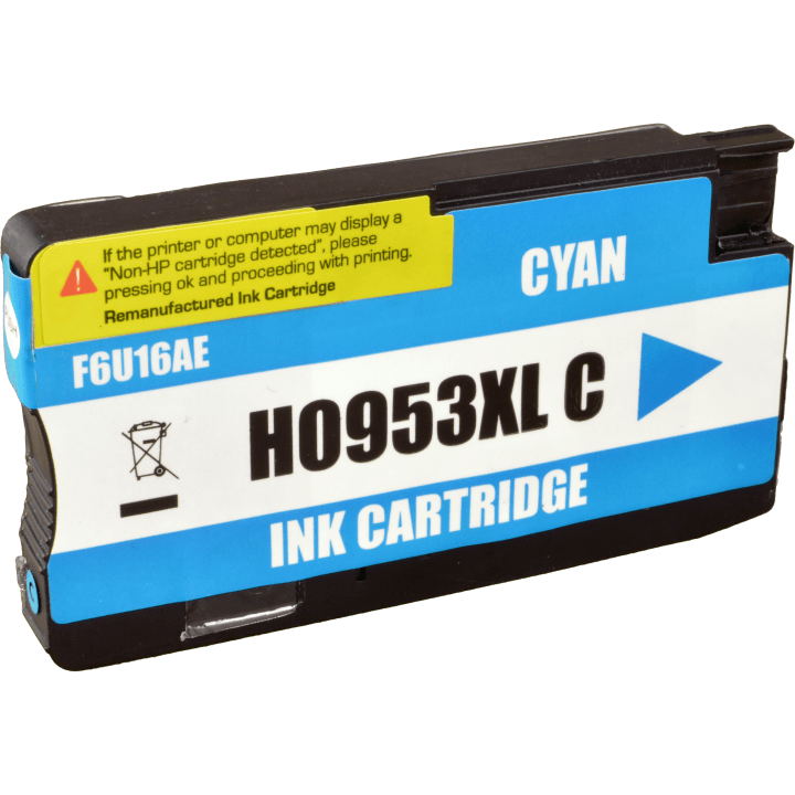 Kompatibel für HP F6U16AE / 953XL Tintenpatrone cyan, Inhalt 24 ml