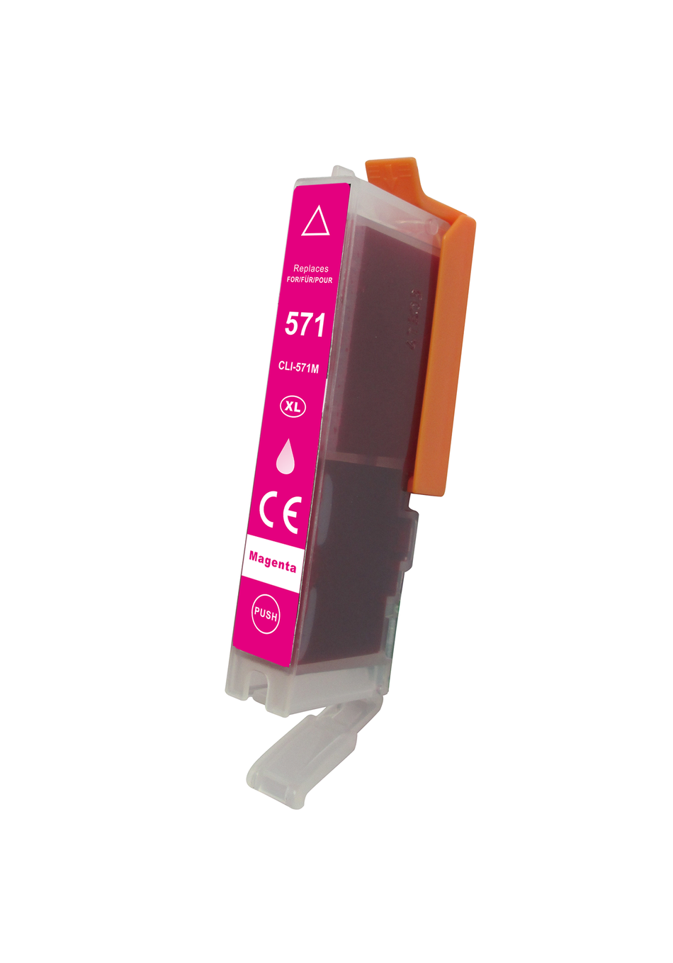 Kompatibel für Canon 0333C001 / CLI-571 MXL,0387C001 / CLI-571 M Tintenpatrone magenta, Inhalt 12 ml