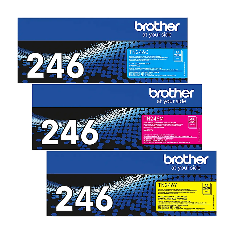 Original Brother TN-246 Toner 3er-Set C,M,Y