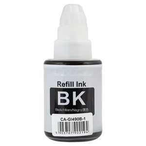 Kompatibel zu Canon GI-490 BK / 0663C001 Tintenflasche schwarz · Inhalt 135 ml