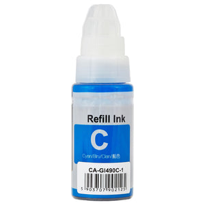 Kompatibel zu Canon GI-490 C / 0664C001 Tintenflasche cyan · Inhalt 70 ml