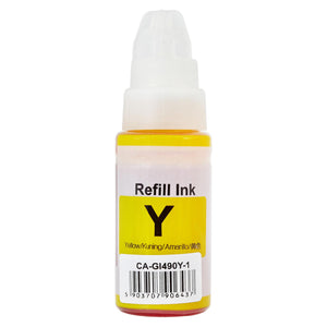 Kompatibel zu Canon GI-490 Y / 0666C001 Tintenflasche gelb · Inhalt 70 ml