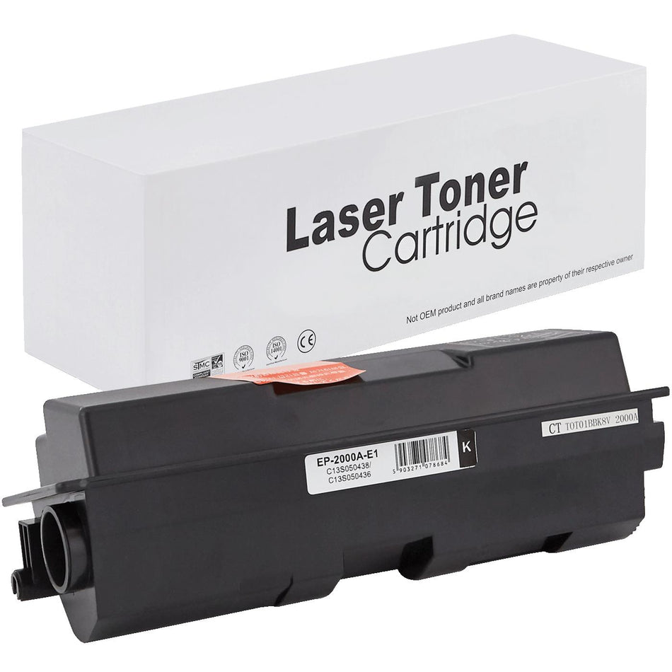 Kompatibel für Epson C13S050436 / S050436,C13S050438 / 0438 Tonerkartusche schwarz, 3.500 Seiten
