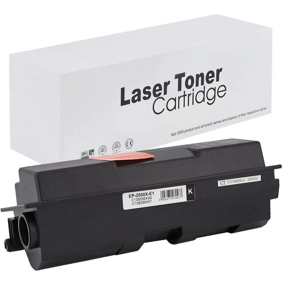 Kompatibel für Epson C13S050435 / 0435,C13S050437 / 0437 Tonerkartusche schwarz, 8.000 Seiten