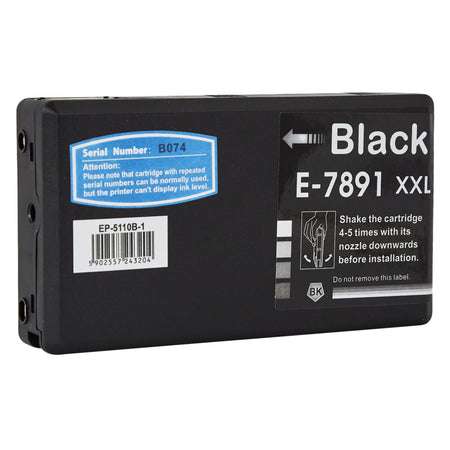 Kompatibel für Epson C13T789140 / T7891 XXL Tintenpatrone schwarz XXL, Inhalt 70 ml