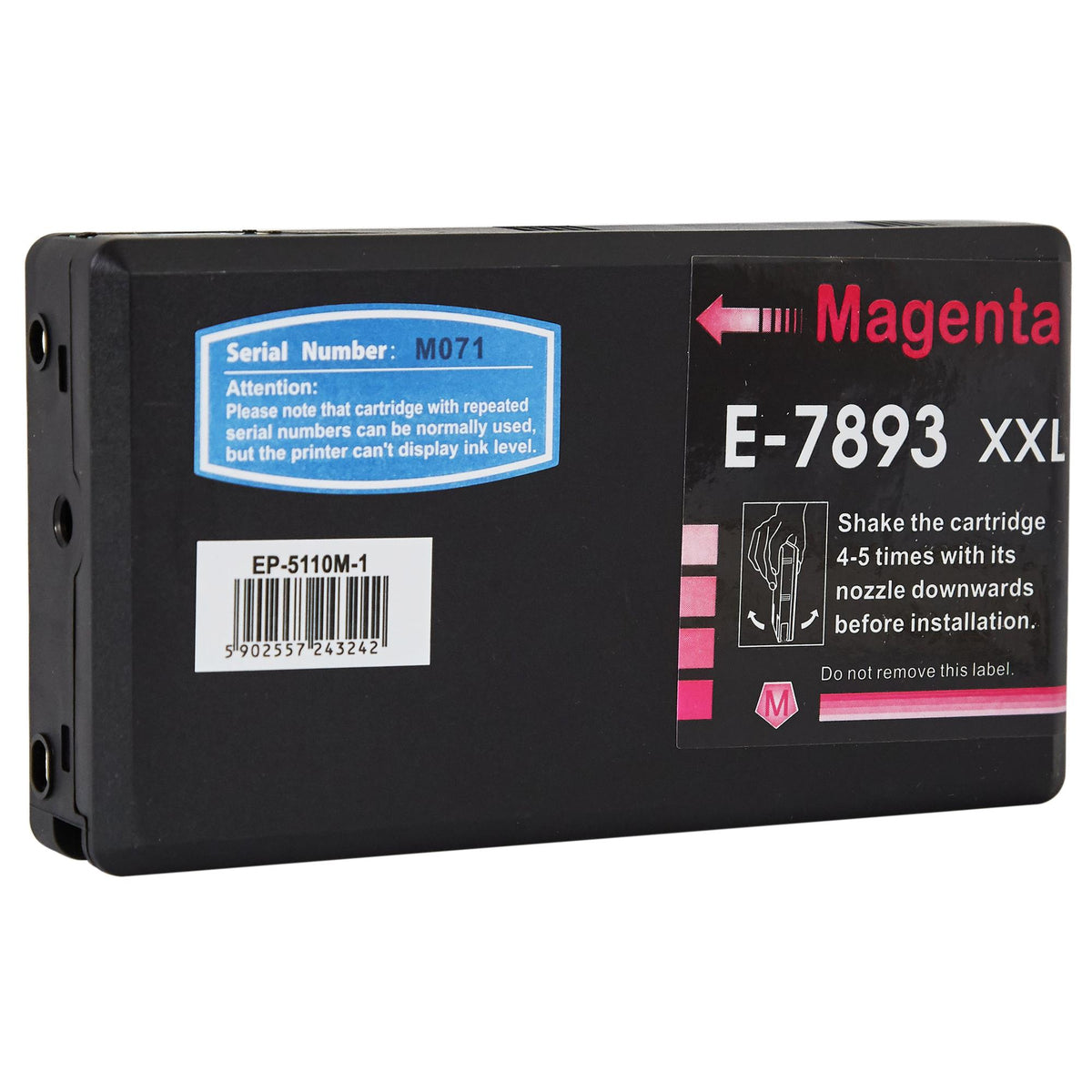 Kompatibel für Epson C13T789340 / T7893 XXL Tintenpatrone magenta XXL, Inhalt 36 ml