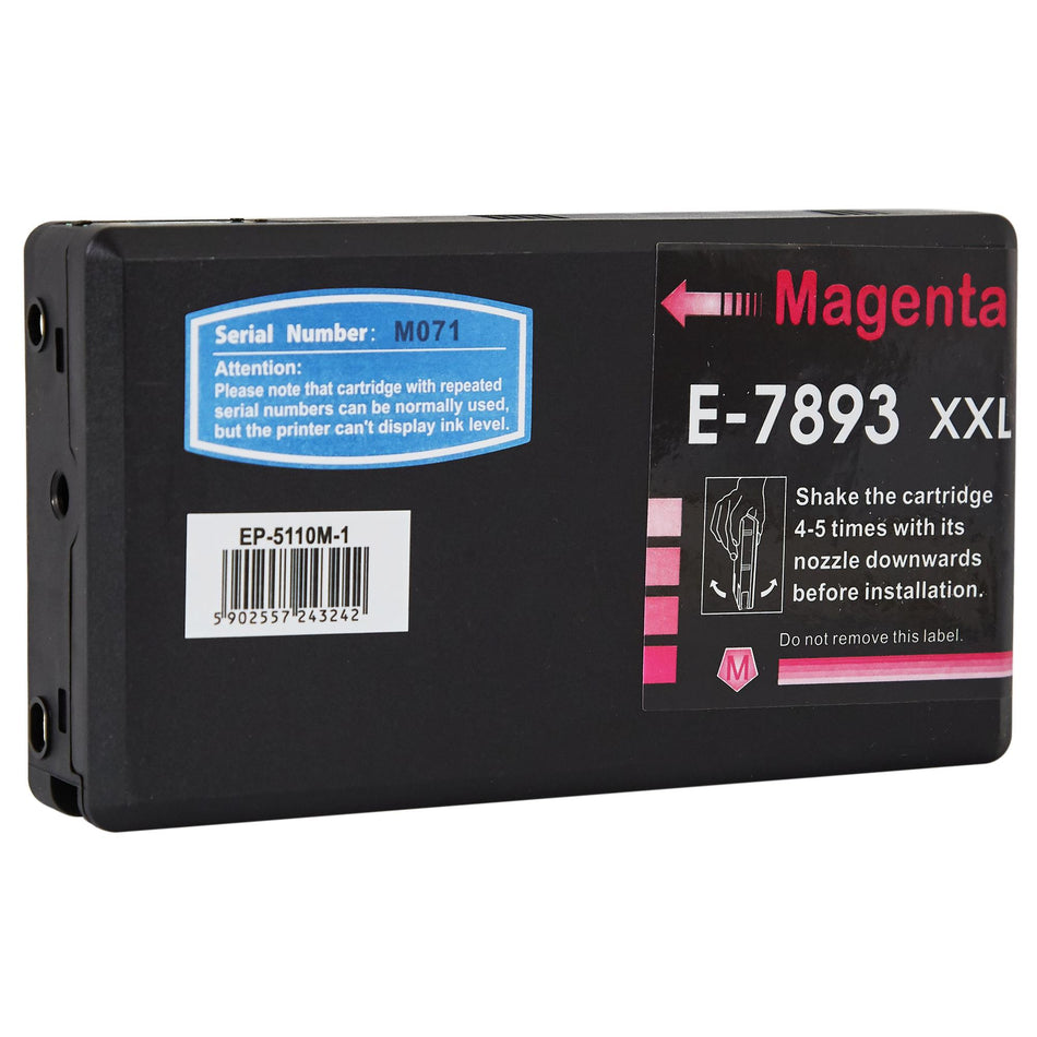 Kompatibel für Epson C13T789340 / T7893 XXL Tintenpatrone magenta XXL, Inhalt 36 ml