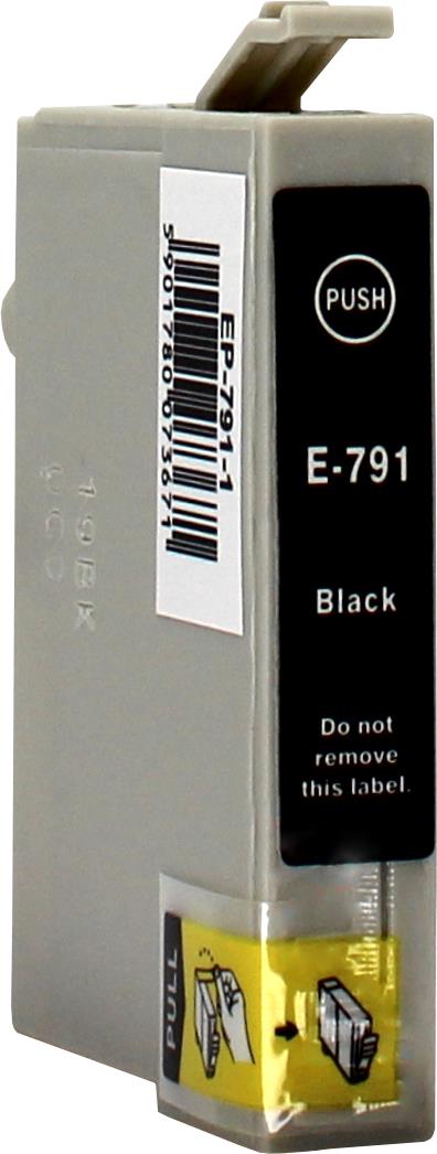 Kompatibel für Epson C13T07914010 / T0791 Tintenpatrone schwarz, Inhalt 18 ml
