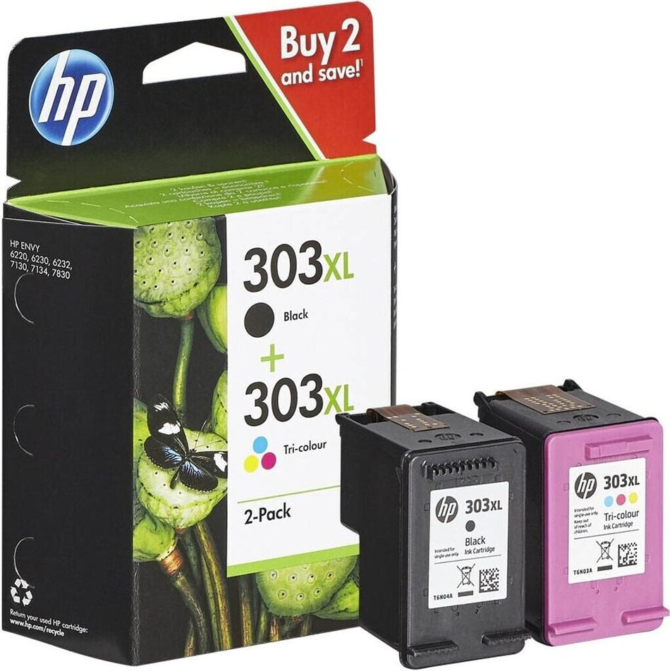 Original HP 303XL Tintenpatrone 2er-Set schwarz + color