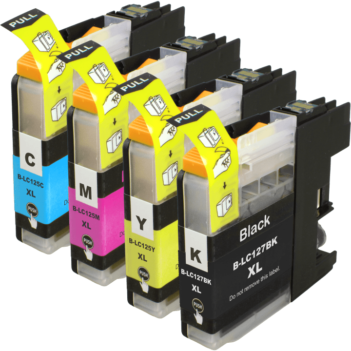 4 Tintenpatronen kompatibel zu Brother LC-123
