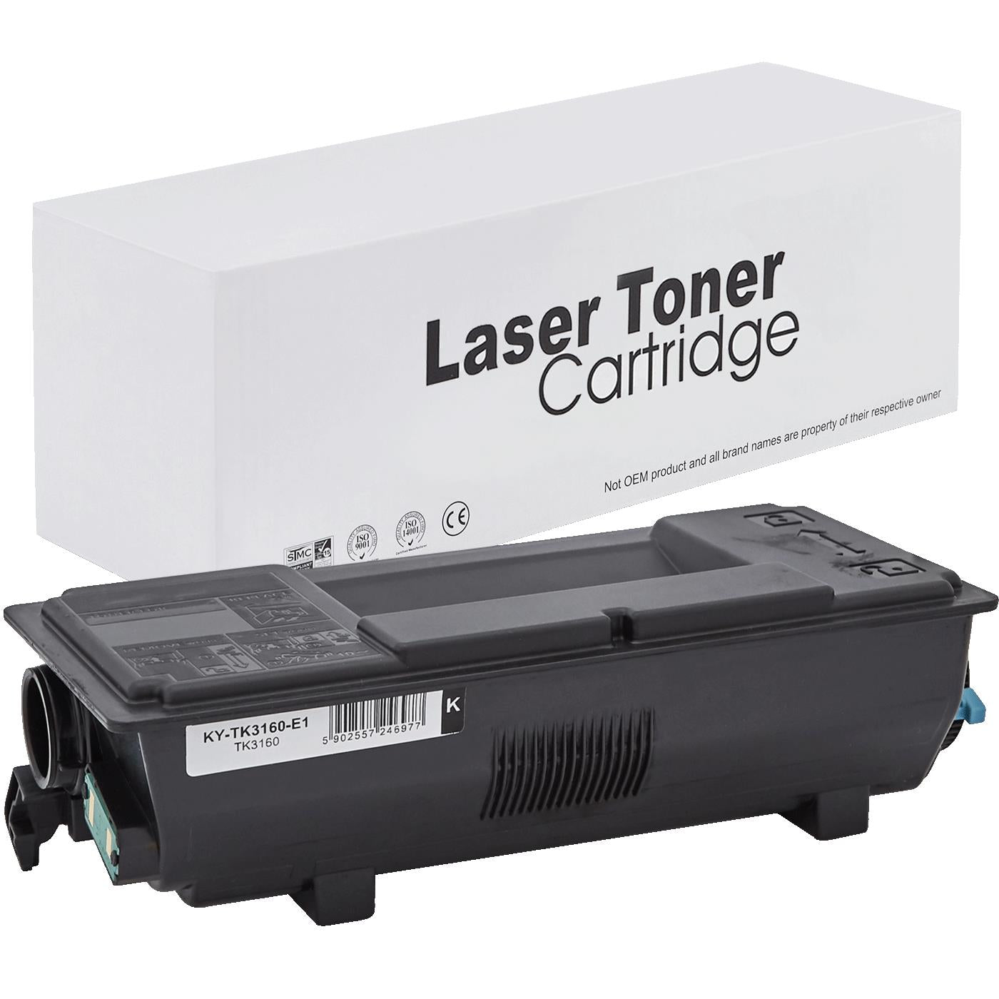 Kompatibel für Kyocera 1T02T90NL0 / TK-3160 Toner-Kit + Resttonerbehälter, 12.500 Seiten