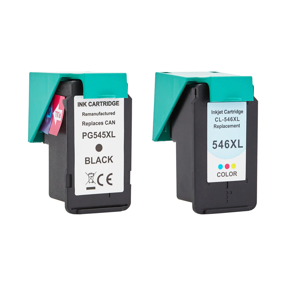 Kompatibel zu Canon PG-545XL+CL-546XL Tintenpatrone 2er-Set schwarz + color