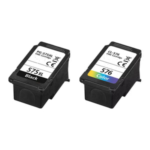 Kompatibel zu Canon PG-575XL+CL-576XL Tintenpatrone 2er-Set schwarz + color