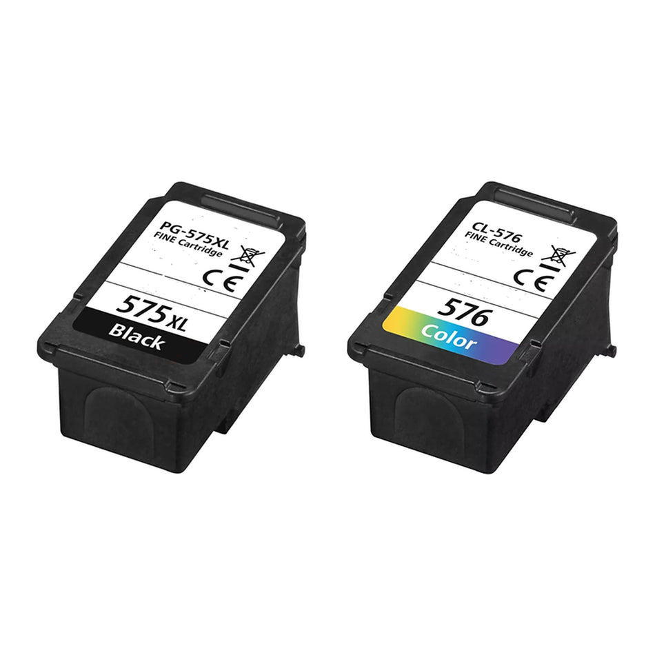 Kompatibel zu Canon PG-575XL+CL-576XL Tintenpatrone 2er-Set schwarz + color