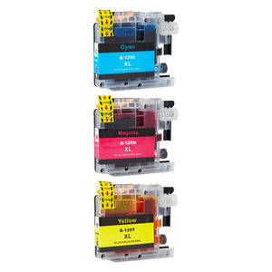 Kompatibel zu Brother LC-125XL Tintenpatrone 3er-Set C,M,Y