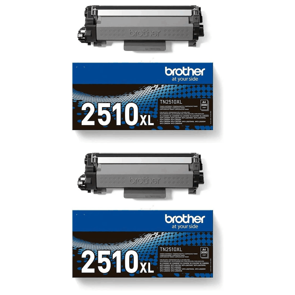 Original Brother TN-2510XL Toner 2er-Set schwarz