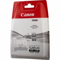 Original Tintenpatrone schwarz pigmentiert Doppelpack Canon PGI-520 PGBK (2932B012)