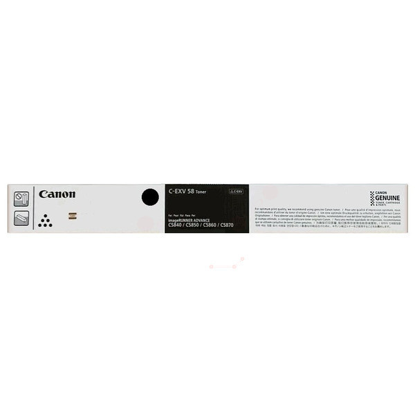 Original Toner schwarz Canon C-EXV 58 BK (3763C002)