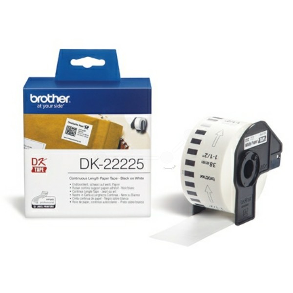 Original DirectLabel Etiketten weiss Brother DK-22225