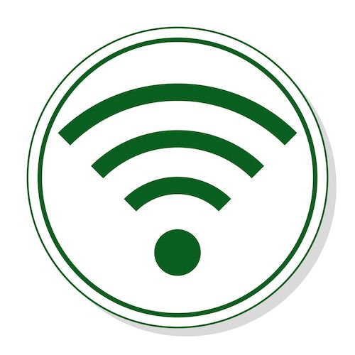 WLAN-Symbol grün auf weiß