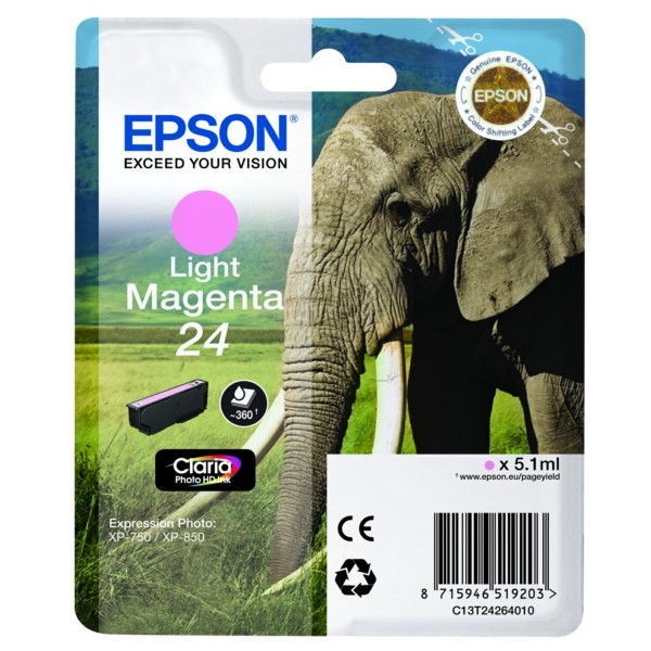 Original Tintenpatrone magenta hell Epson 24 (C13T24264012)