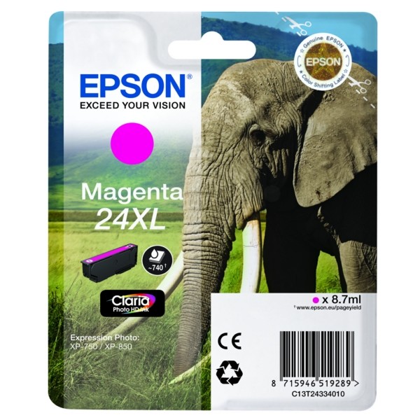 Original Tintenpatrone magenta High-Capacity Epson 24XL (C13T24334012)