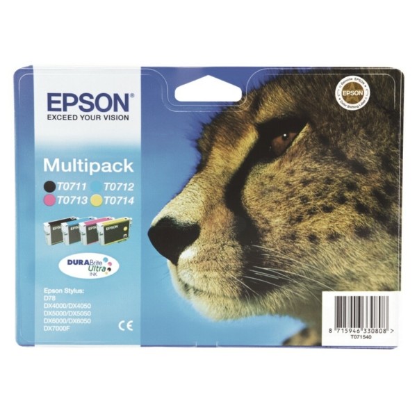Original Tintenpatrone MultiPack Bk,C,M,Y Epson T0715 (C13T07154012)