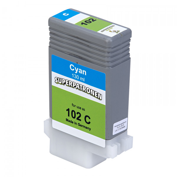 Tintenpatrone cyan ersetzt Canon PFI-102 C