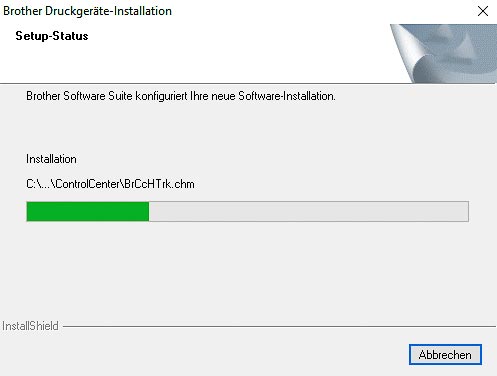 Screenshot Brother Software-Installation