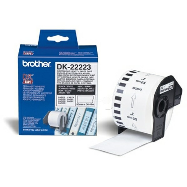 Original DirectLabel Etiketten weiss Brother DK-22223
