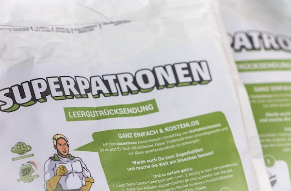 SUPERBEUTEL Versandtasche für leere Druckerpatronen