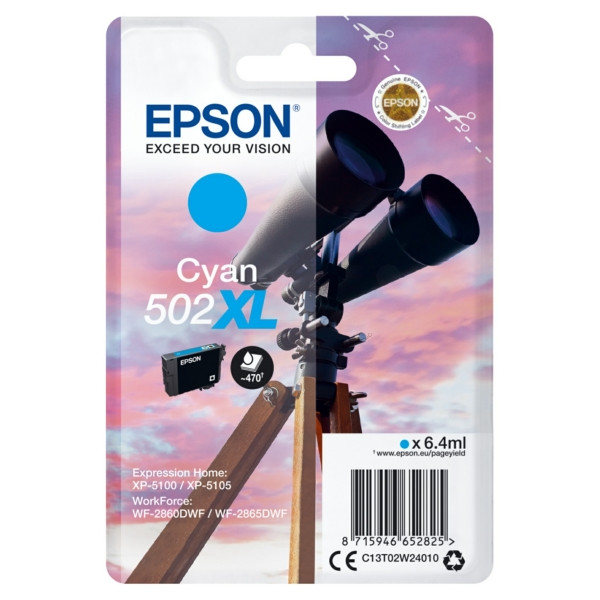 Original Tintenpatrone cyan High-Capacity Epson 502XL (C13T02W24010)