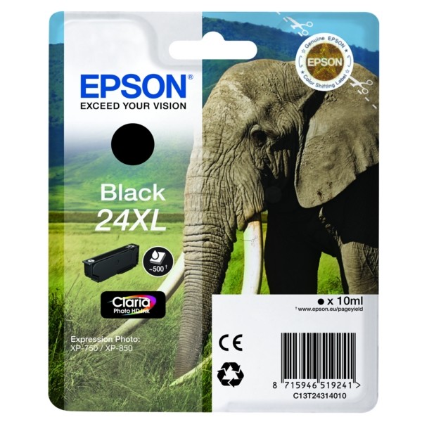 Original Tintenpatrone schwarz High-Capacity Epson 24XL (C13T24314012)