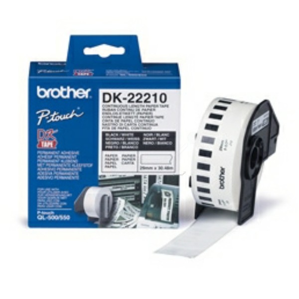 Original DirectLabel Etiketten weiss Brother DK-22210