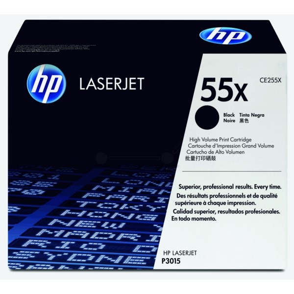 Original Toner schwarz High-Capacity HP 55X (CE255X)